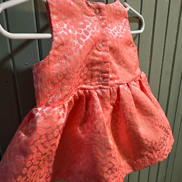 Pink Sleeveless Baby Dress with Hand-Stitched Flower & Bead Detail 🌸 - Picture 5 of 6